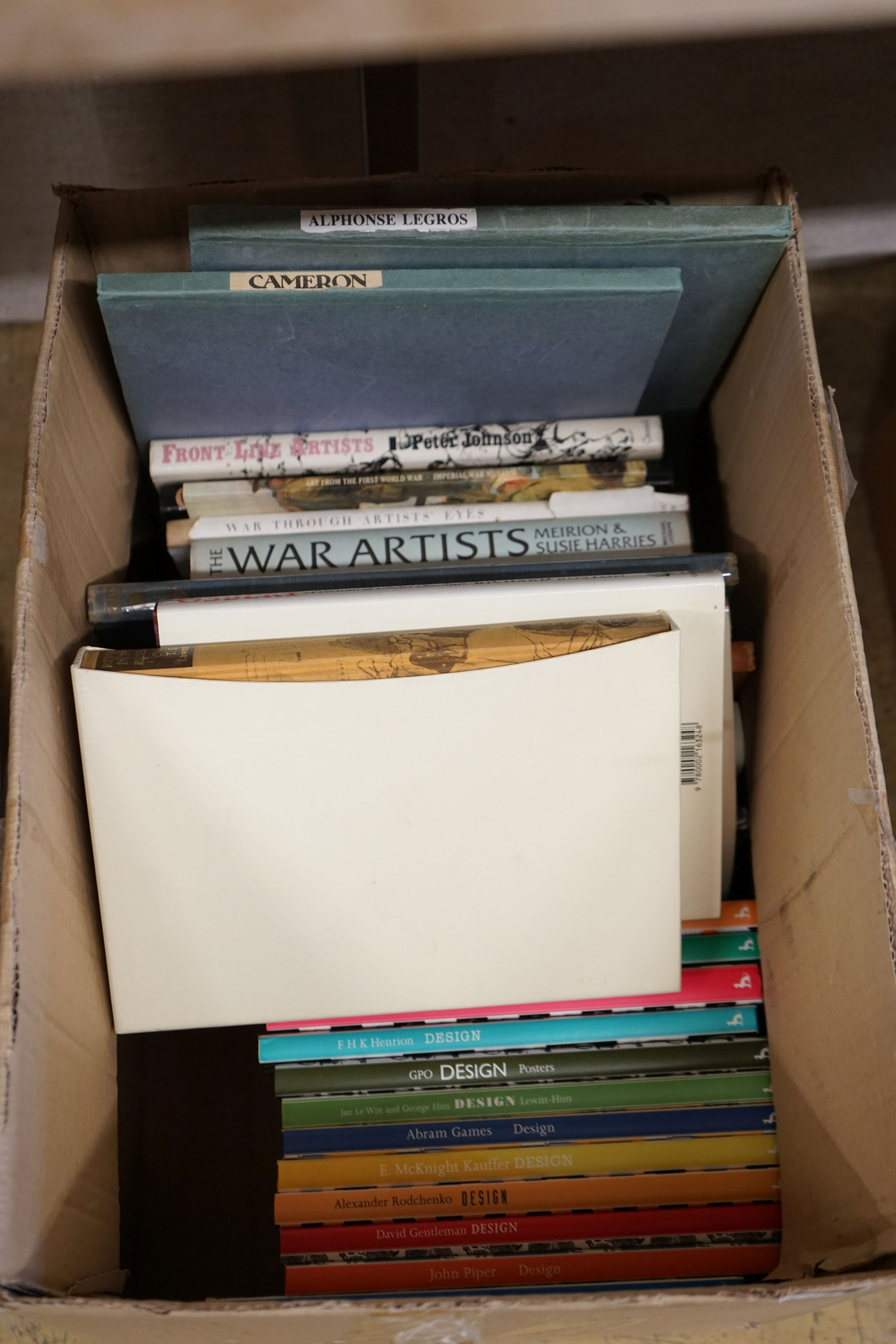 Four boxes of assorted books, mainly Arts and Design